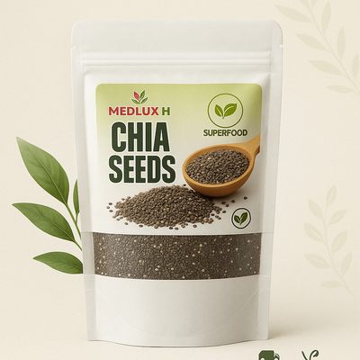 "Organic Chia Seeds – Natural Source of Fiber & Protein